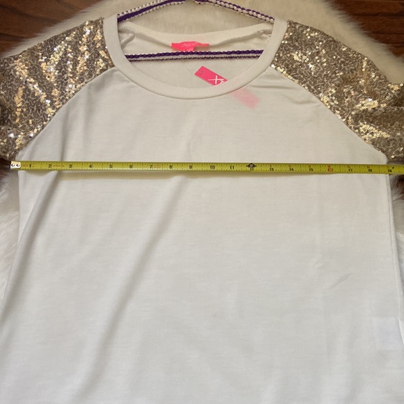 🆕 Absolutely beautiful sequin sleeve sweatshirt in size M - Picture 6 of 7